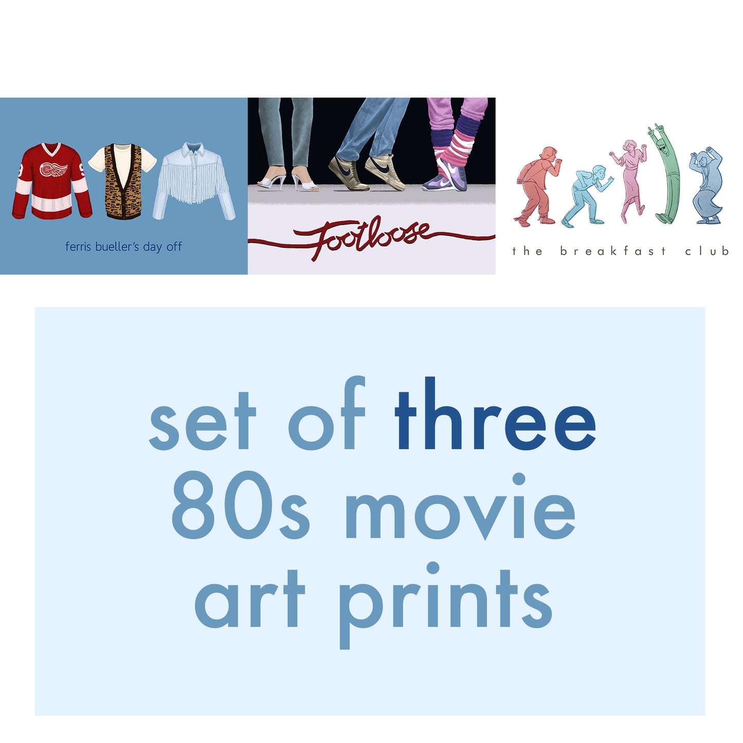 80s Movie Art Print Set