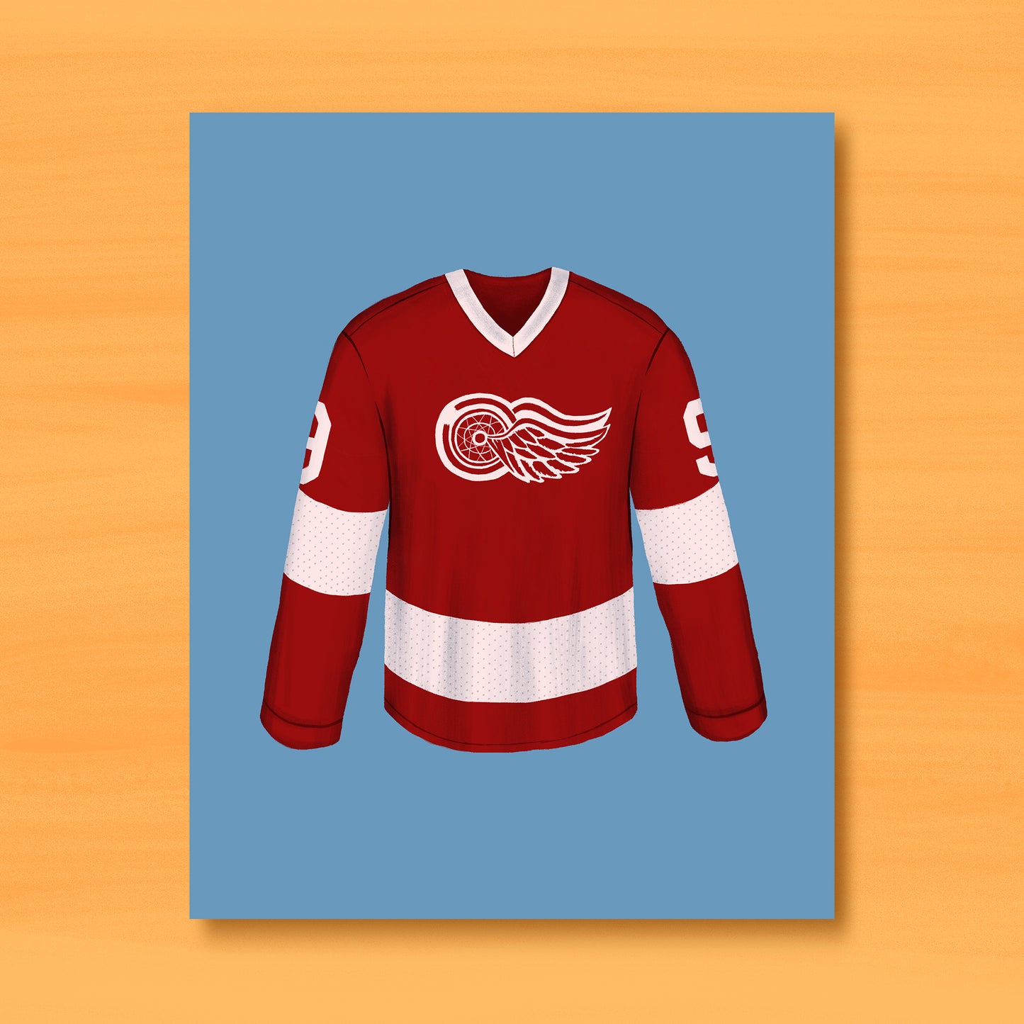 Cameron Frye Detroit Red Wings Jersey Art Print