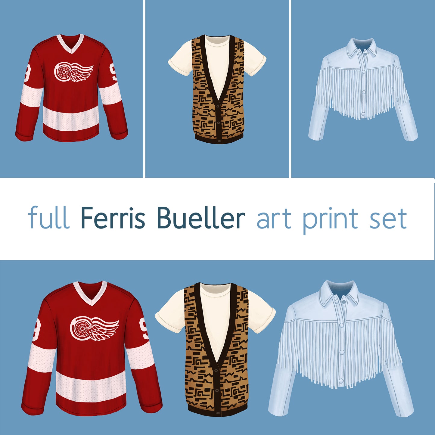 Full Set of Ferris Bueller Art Prints