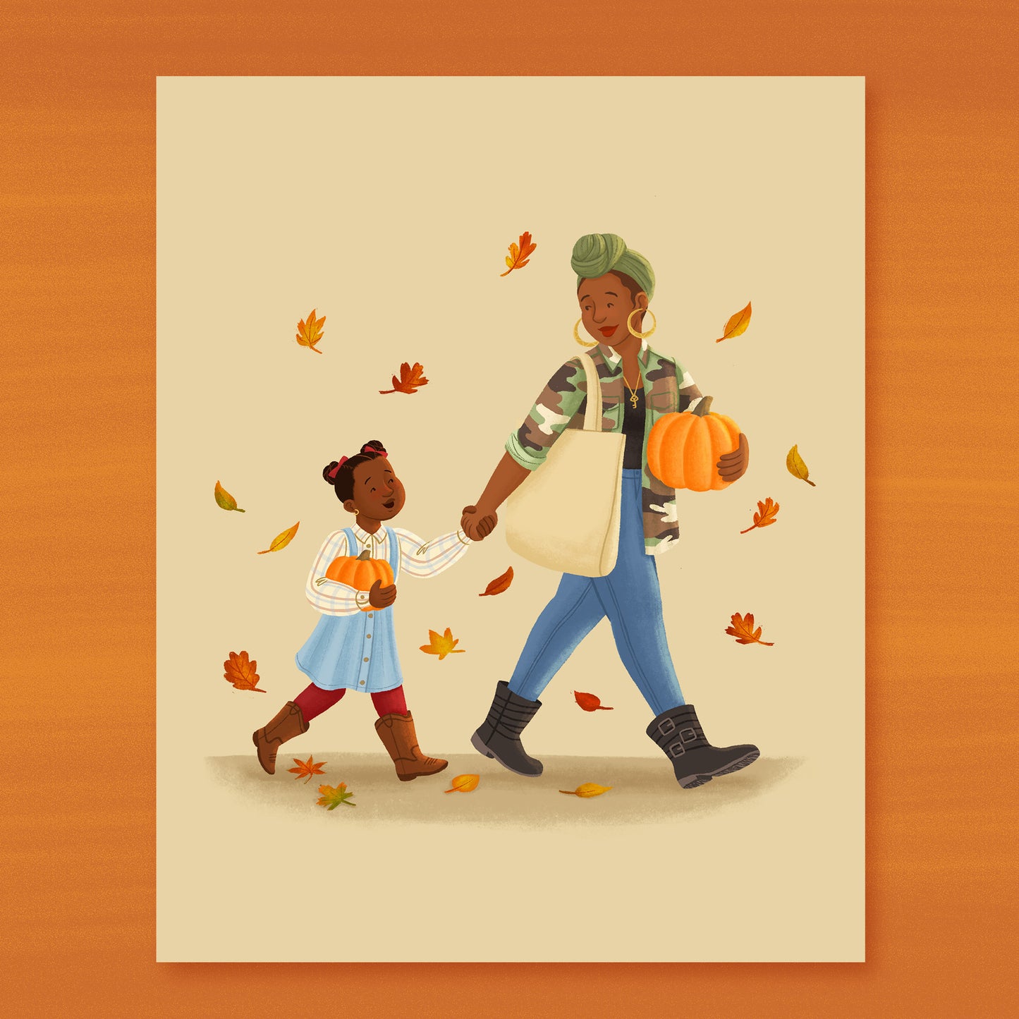 Pumpkin Picking Art Print