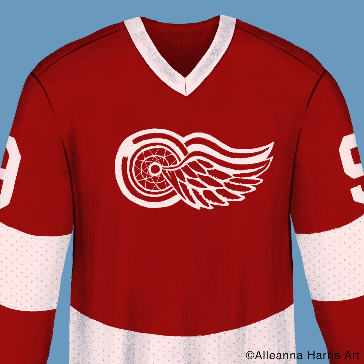 Cameron Frye Detroit Red Wings Jersey Art Print