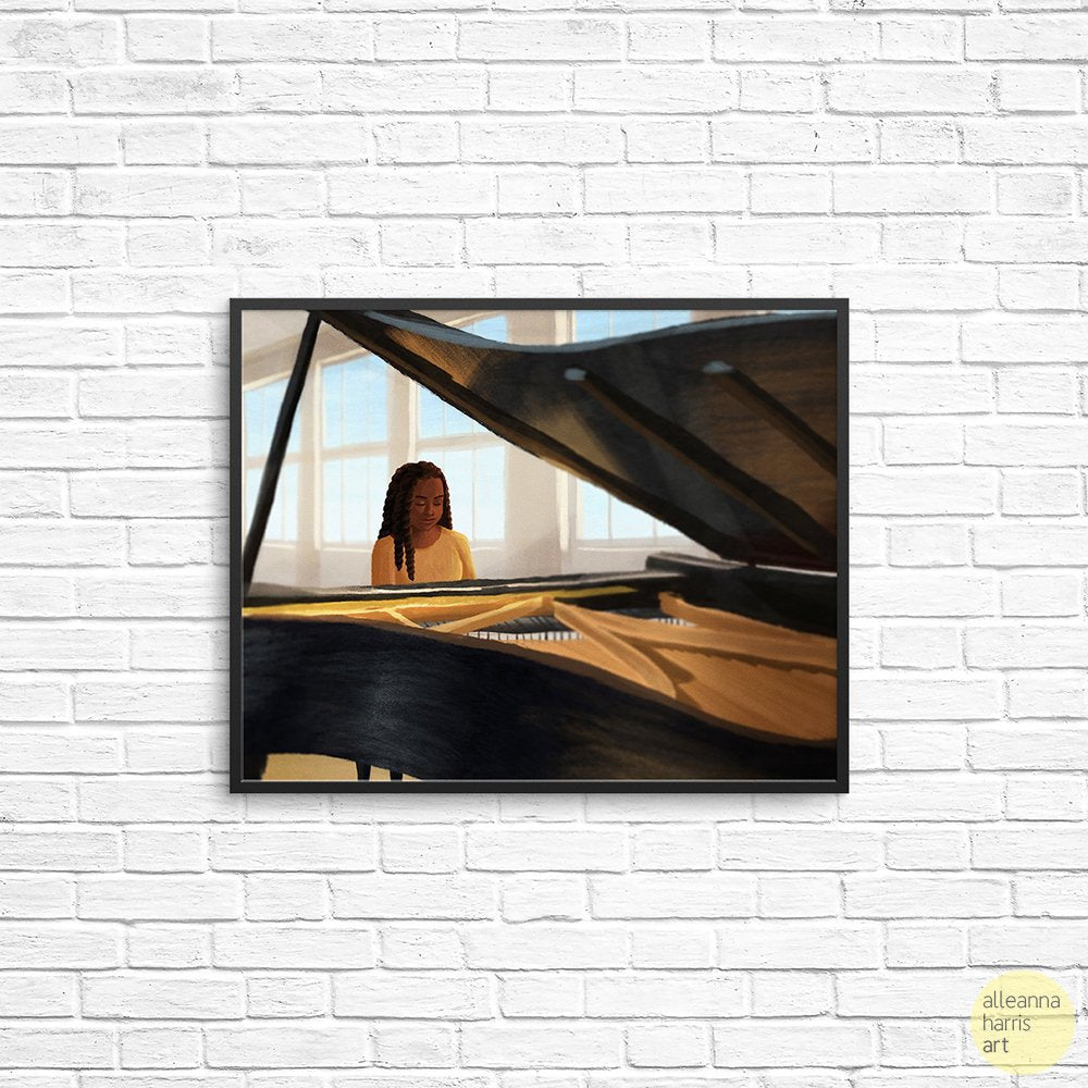 Piano Practice Art Print
