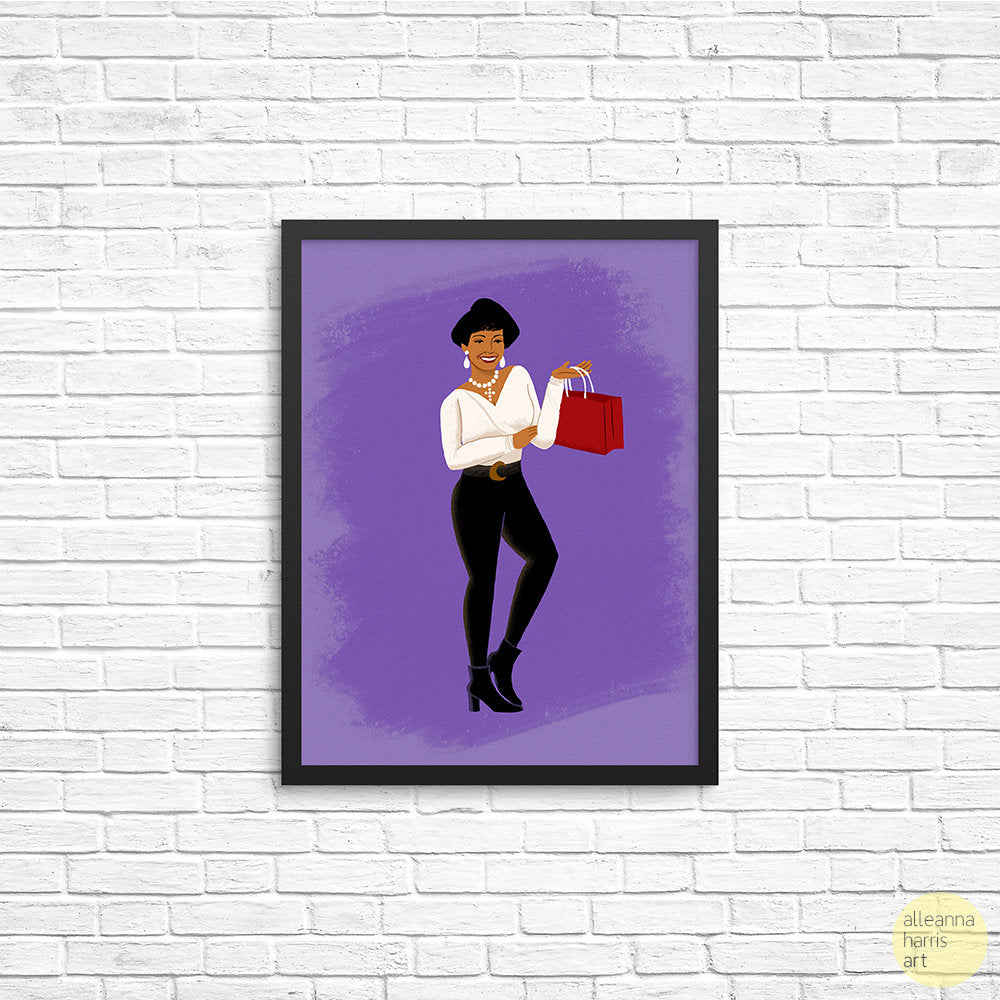Full Set of Five Living Single Art Prints