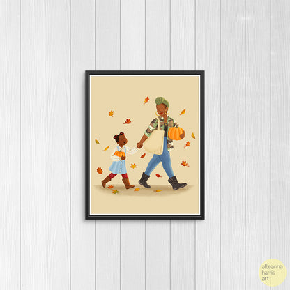 Pumpkin Picking Art Print