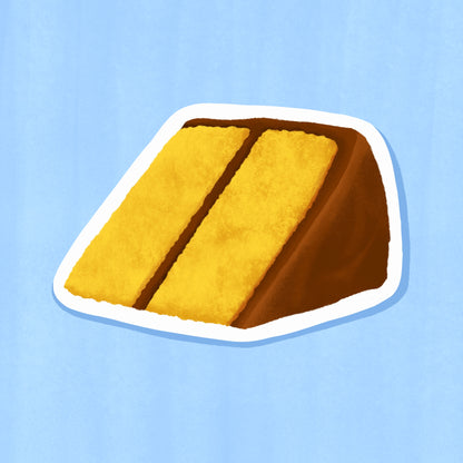 Yellow Cake with Chocolate Icing Sticker