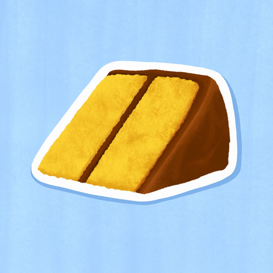 Yellow Cake with Chocolate Icing Sticker