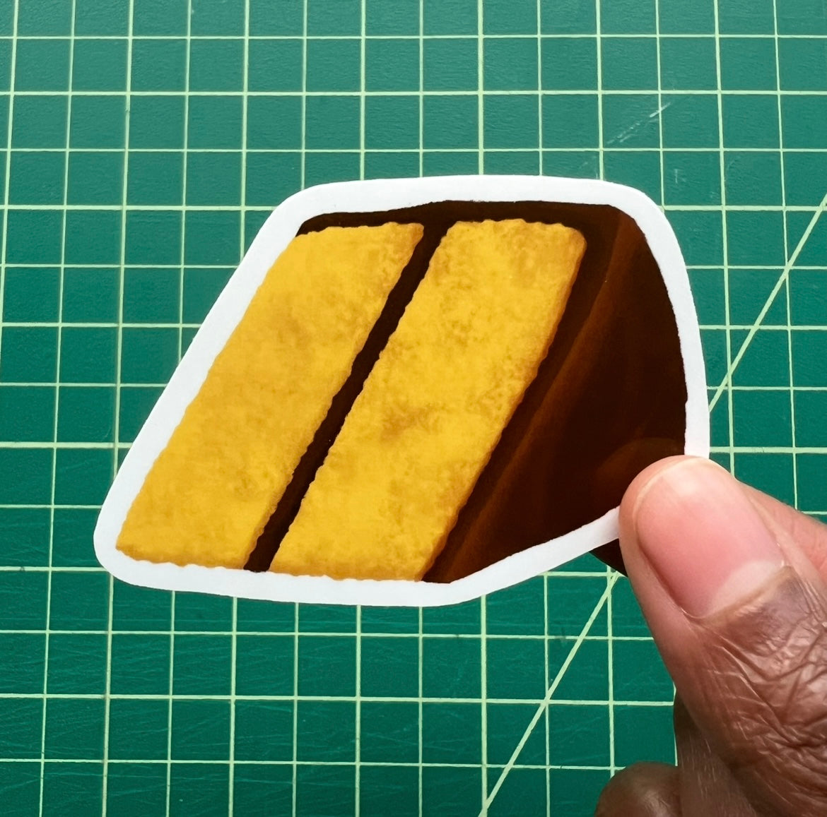 Yellow Cake with Chocolate Icing Sticker