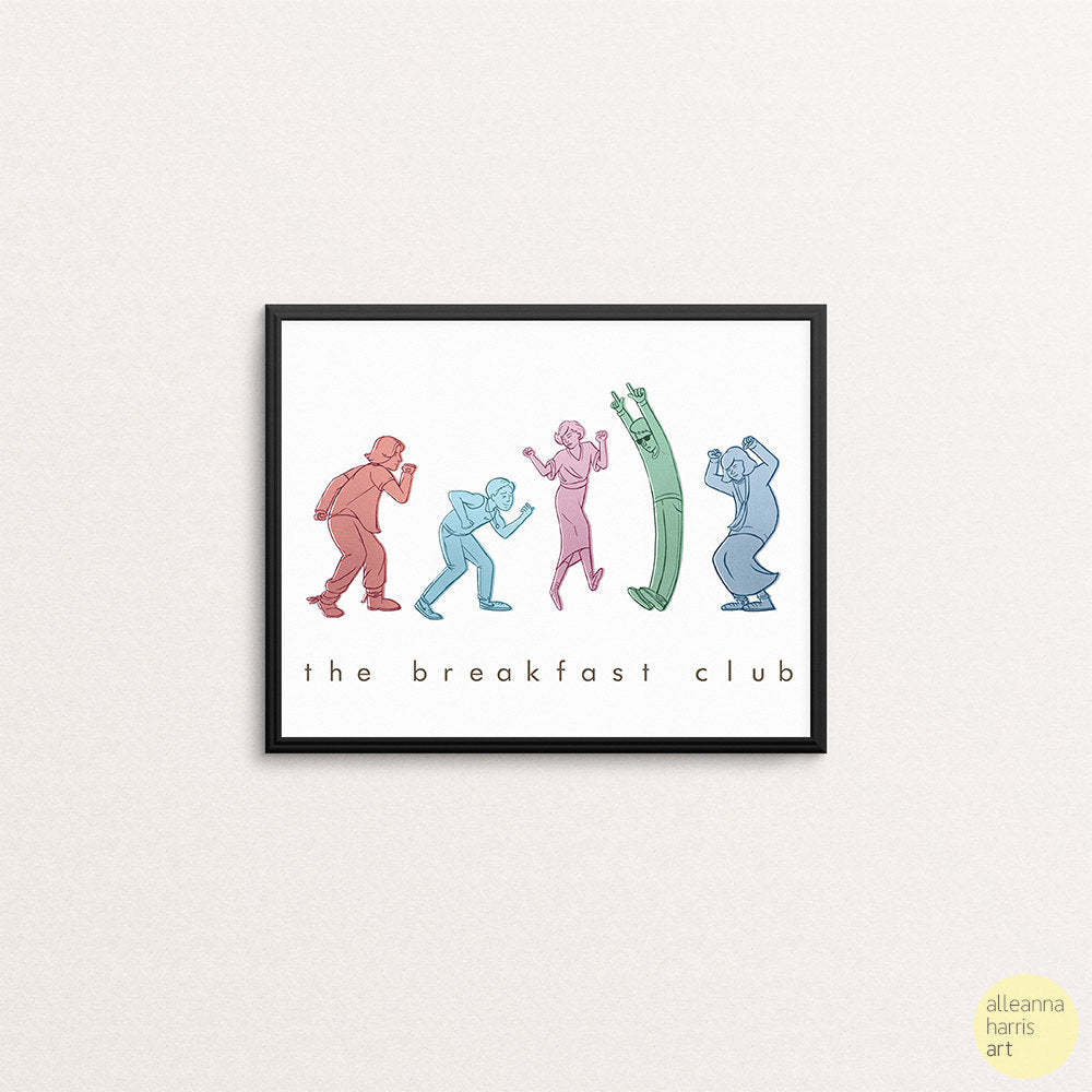 The Breakfast Club Dance Illustration / 80s Movie Art Print