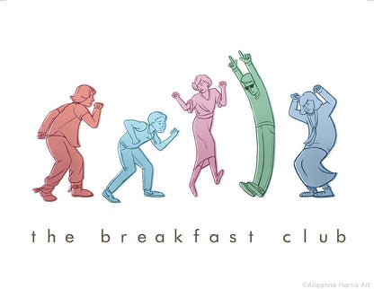 The Breakfast Club Dance Illustration / 80s Movie Art Print