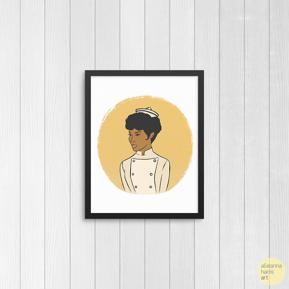 Diahann Carroll as Julia Art Print/ 60s Sitcom Illustration