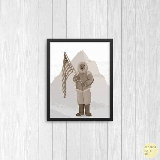 Matthew Henson Illustration / Black History Art Print