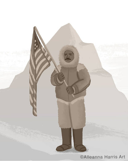 Matthew Henson Illustration / Black History Art Print