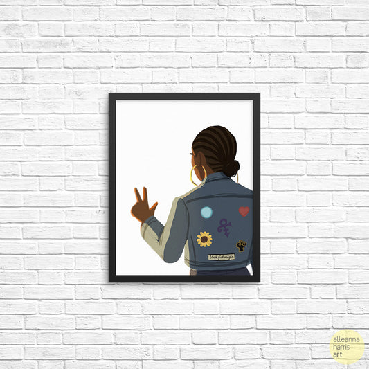 Patches Illustration / Carefree Black Girl Art Print