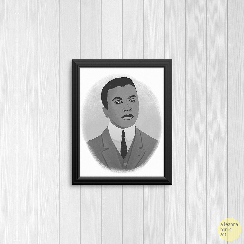 Oscar Micheaux Illustration / Black History Art Print