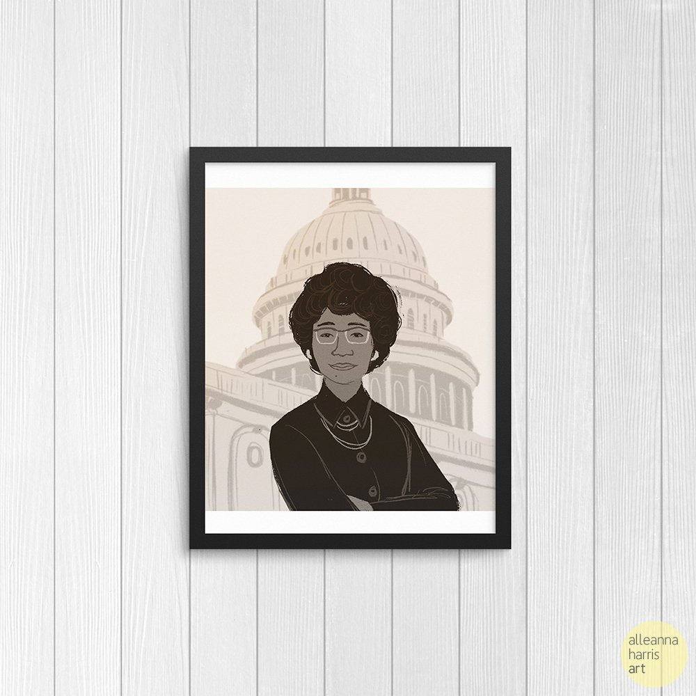 Shirley Chisholm Illustration / Women's History Art Print