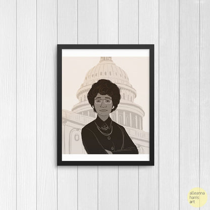 Shirley Chisholm Illustration / Women's History Art Print