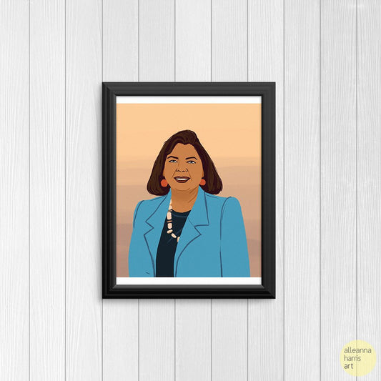 Wilma Mankiller Illustration / Women's History Art Print