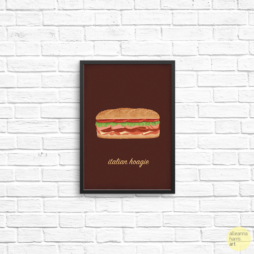 Set of Five Philly Food Art Prints