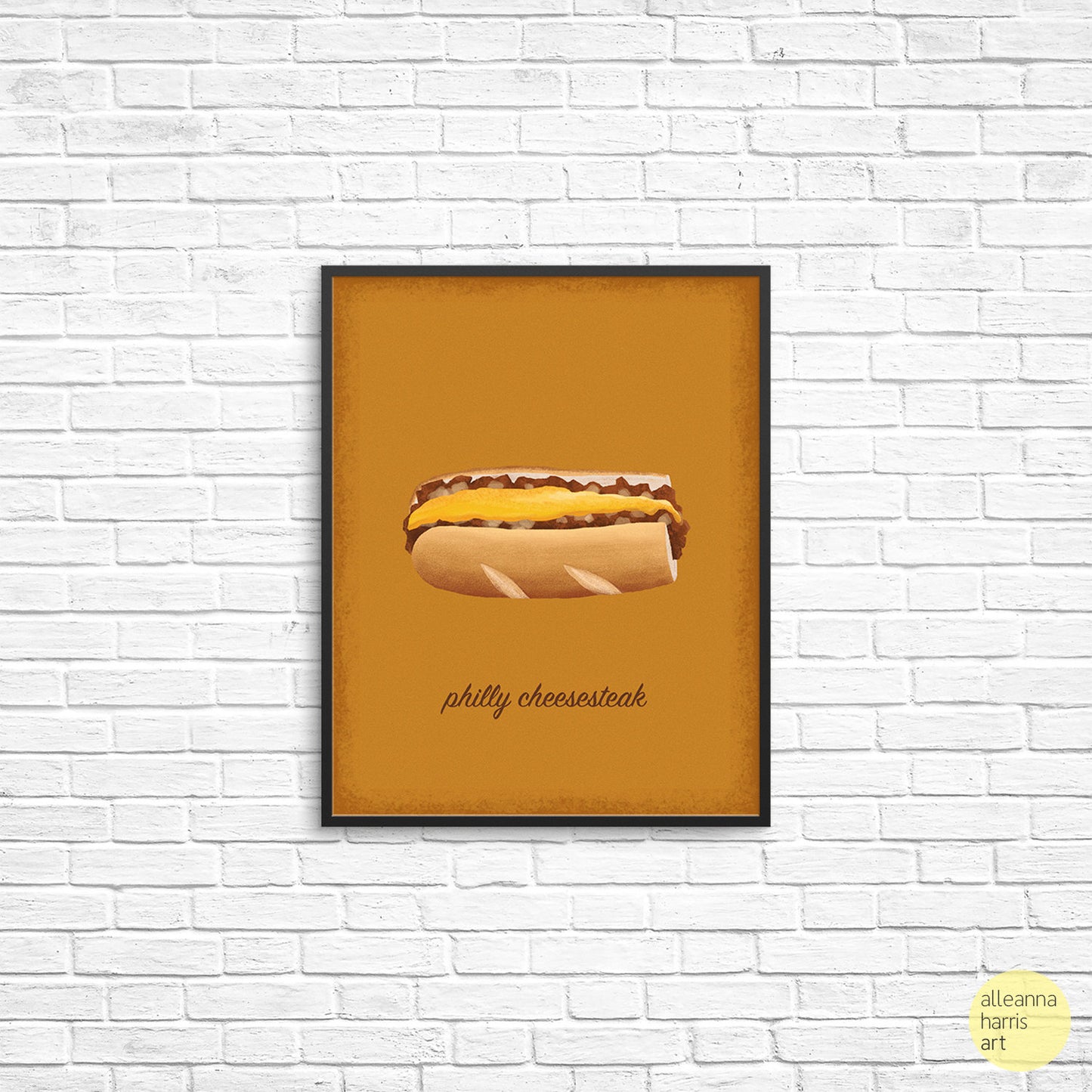 Set of Five Philly Food Art Prints