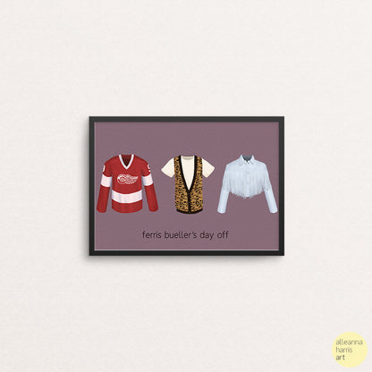 80s Movie Art Print Set / Ferris Bueller’s Day Off, Footloose, and The Breakfast Club Illustrations