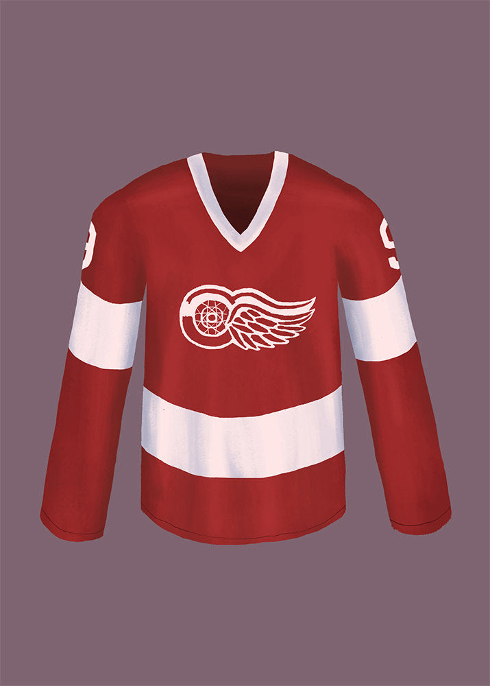 Cameron Frye Detroit Red Wings Jersey Art Print / Ferris Bueller’s Day Off Illustration