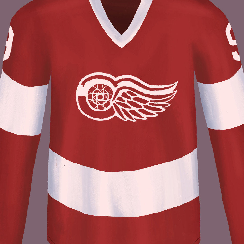 Cameron Frye Detroit Red Wings Jersey Art Print / Ferris Bueller’s Day Off Illustration