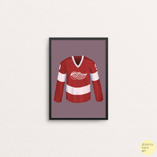 Cameron Frye Detroit Red Wings Jersey Art Print / Ferris Bueller’s Day Off Illustration