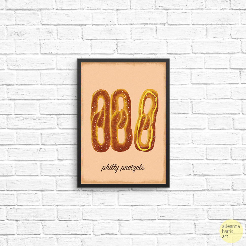 Philly Pretzels Art Print