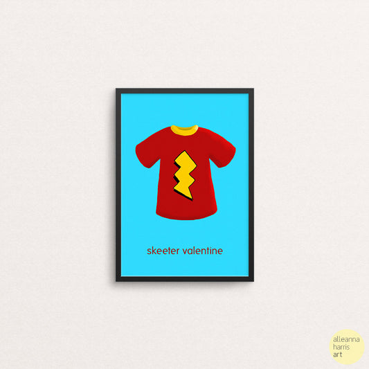Skeeter Valentine Lightning T-Shirt Art Print